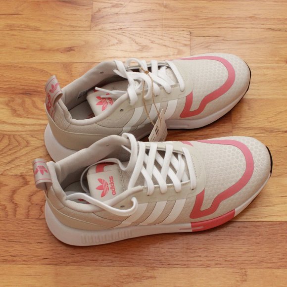 Adidas Multix Women Casual Athletic Sneakers Beige White Rose Pink Tan F… - Picture 1 of 5